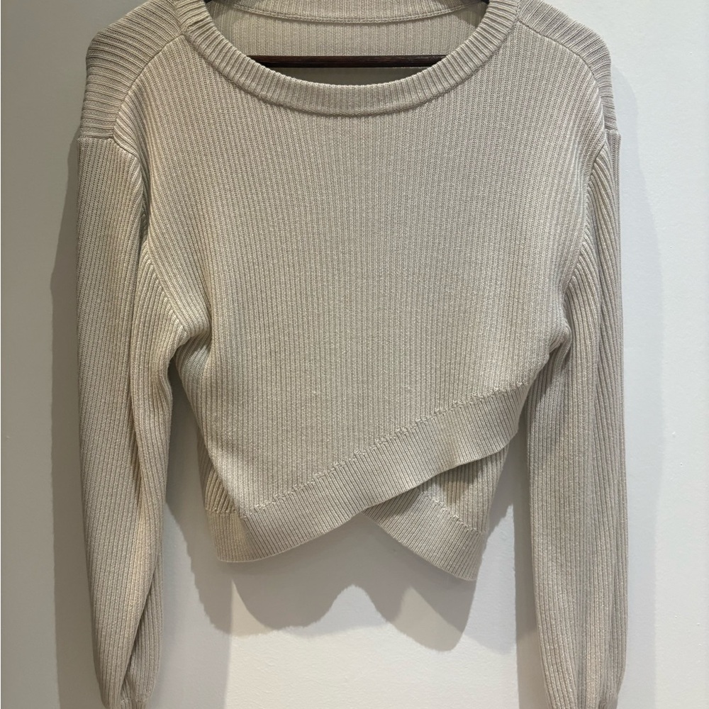 Lululemon Athletica Cream Crew Neck Sweater